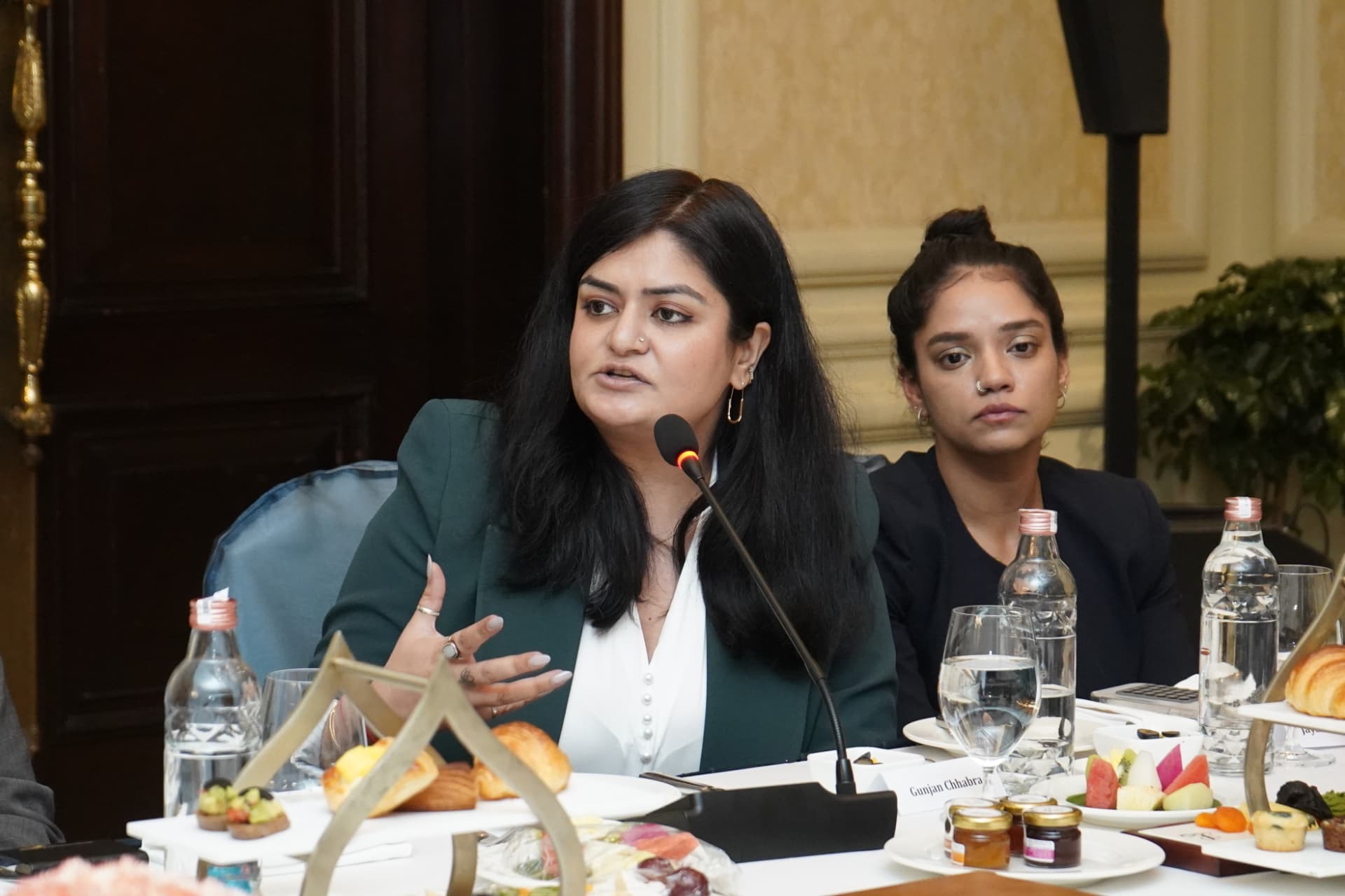 A practitioner making a point during the roundtable